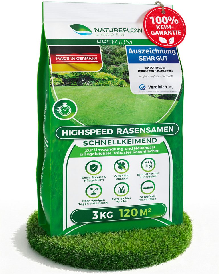 Natureflow Rasensamen Natureflow Rasensamen schnellkeimend Highspeed 1 kg