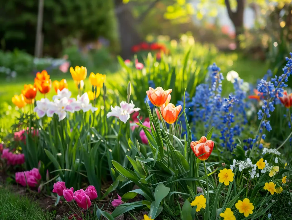 Frühlingsblumen im Garten